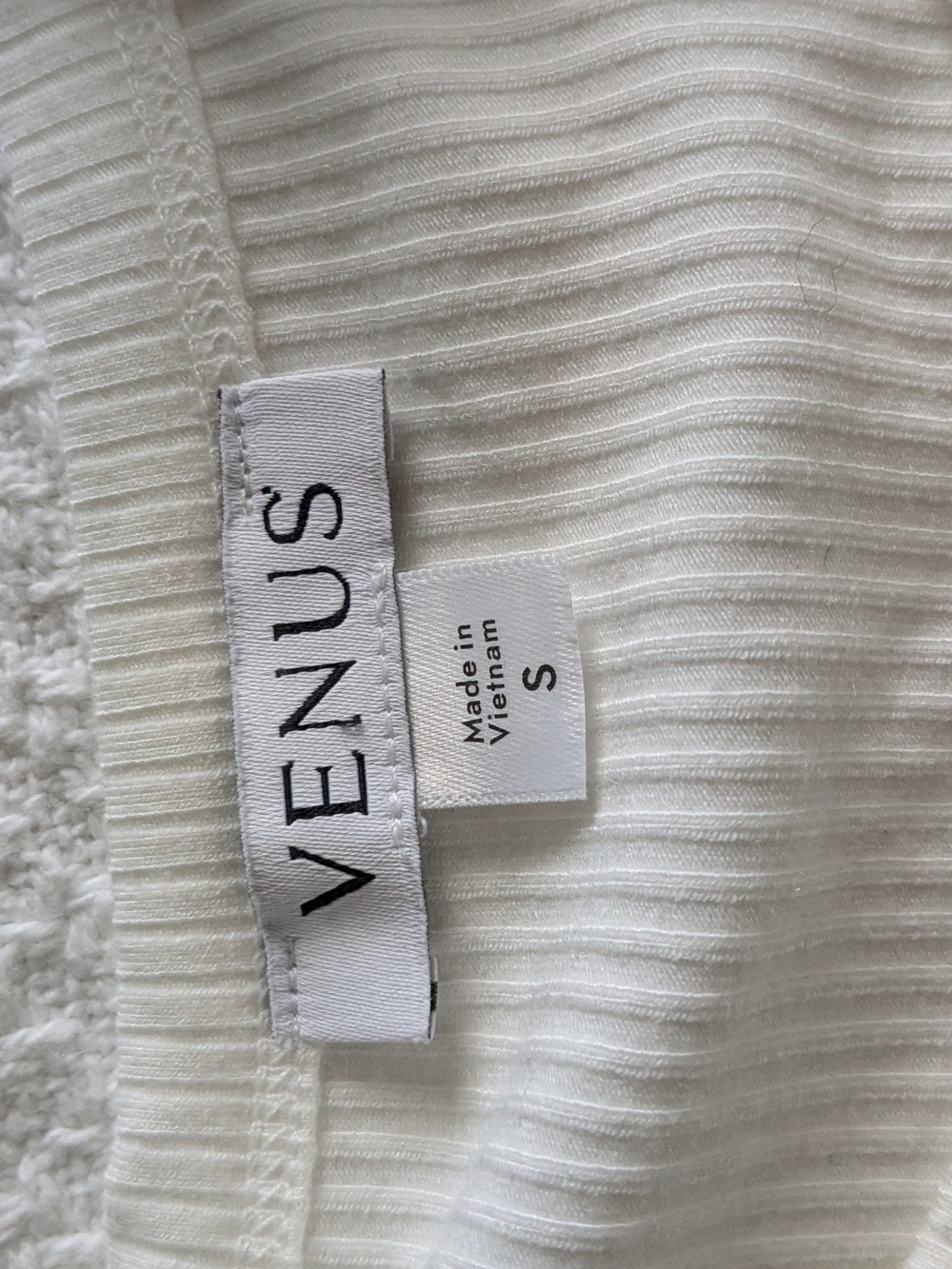 VENUS Cream Ribbed Tank Top - Picture 2 of 2